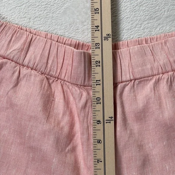 Lou & Grey Crosshatch Soft Stretch Linen Blend Pants Womens M - Picture 9 of 13